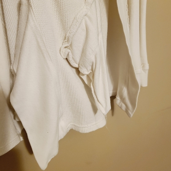 Splendid | Women's Cream Open Henley Tunic Top (Size Medium) - Picture 7 of 14